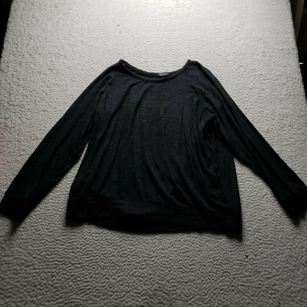 Buffalo David Bitton Sweater Mens 2XL Gray Lightweight Crewneck Knit Pullover